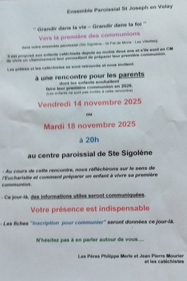 invitation communion réunion