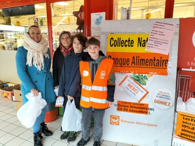 fin novembre Banque aliminentaire / collégiens